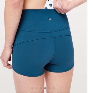 lululemon athletica Women's In-Movement deep teal blue Bike Shorts